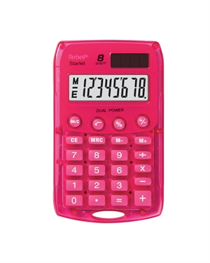 Rebell Starlet kalkulačka, růžová barva.